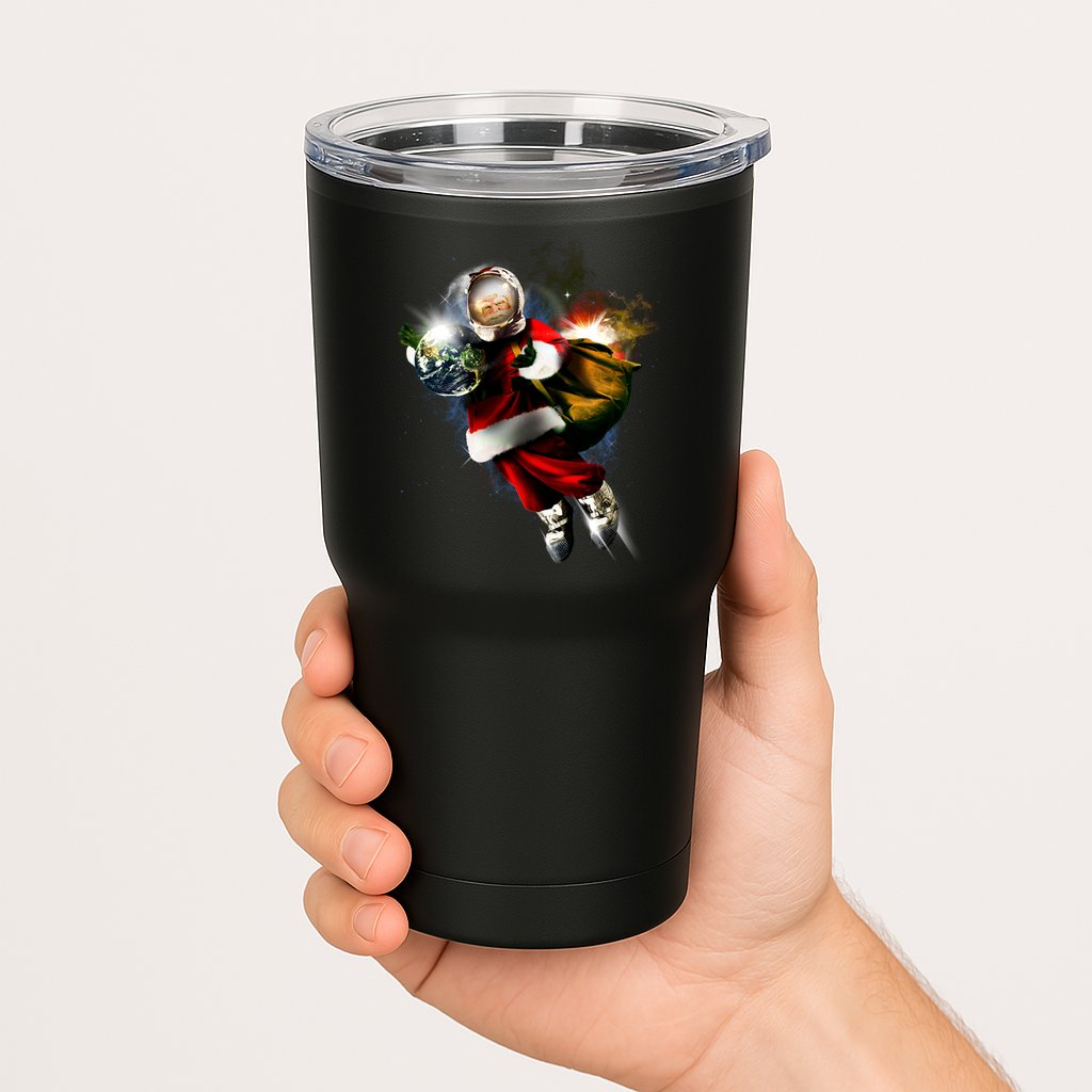 Astronaut Santa Claus In Space Tumbler