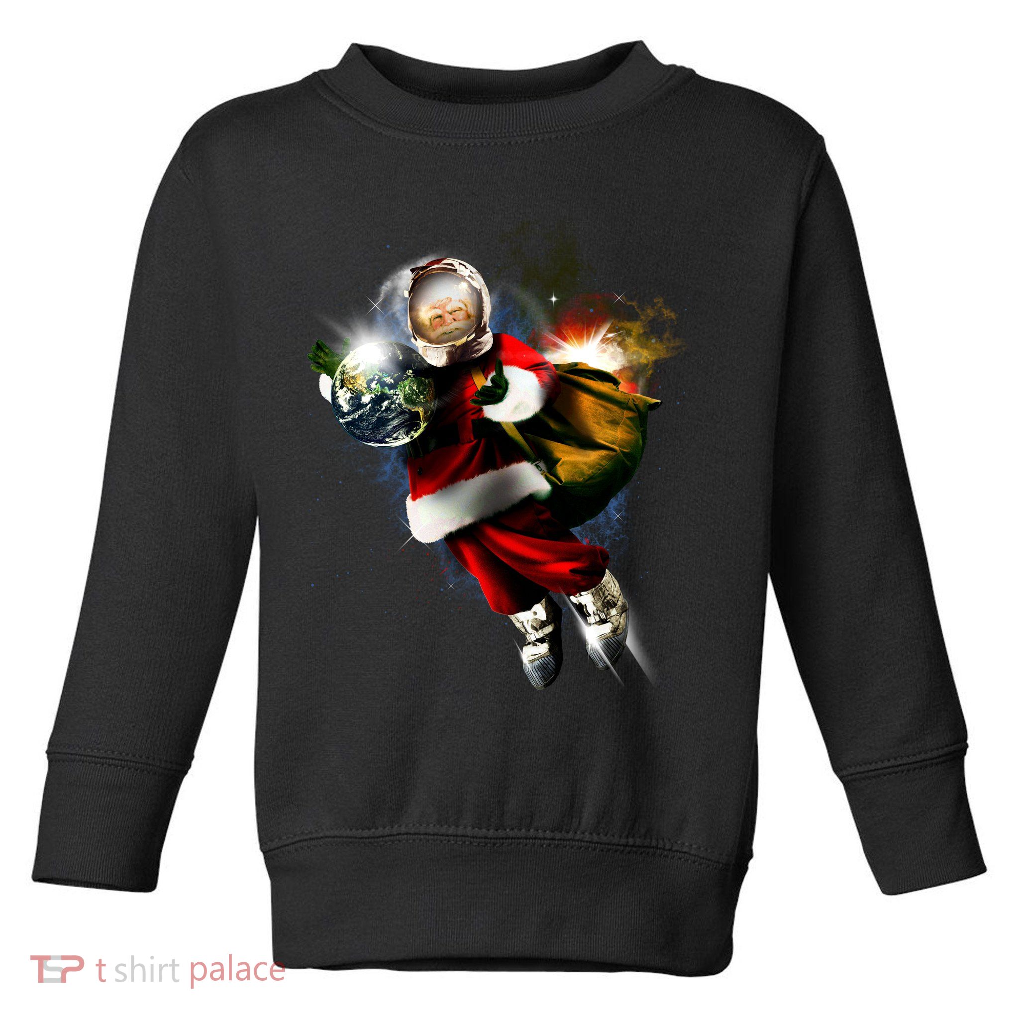 Astronaut Santa Claus In Space Toddler Sweatshirt