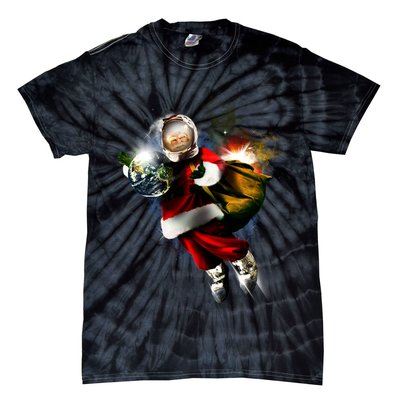Astronaut Santa Claus In Space Tie-Dye T-Shirt