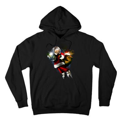 Astronaut Santa Claus In Space Tall Hoodie