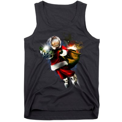 Astronaut Santa Claus In Space Tank Top