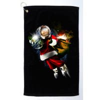 Astronaut Santa Claus In Space Golf Towel