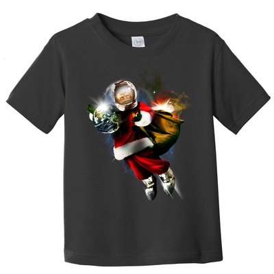 Astronaut Santa Claus In Space Toddler T-Shirt