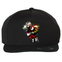 Astronaut Santa Claus In Space Wool Snapback Cap