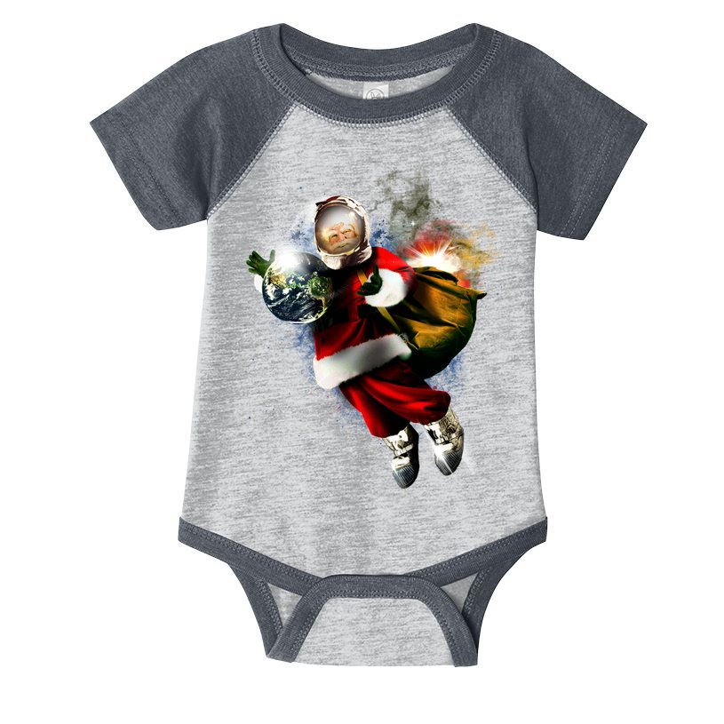 Astronaut Santa Claus In Space Infant Baby Jersey Bodysuit