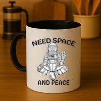Astronaut Skeleton Need Space And Peace Mug