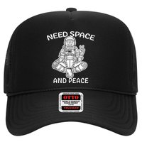 Astronaut Skeleton Need Space And Peace Trucker Hat