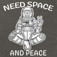 Astronaut Skeleton Need Space And Peace Cotton Canvas Backpack
