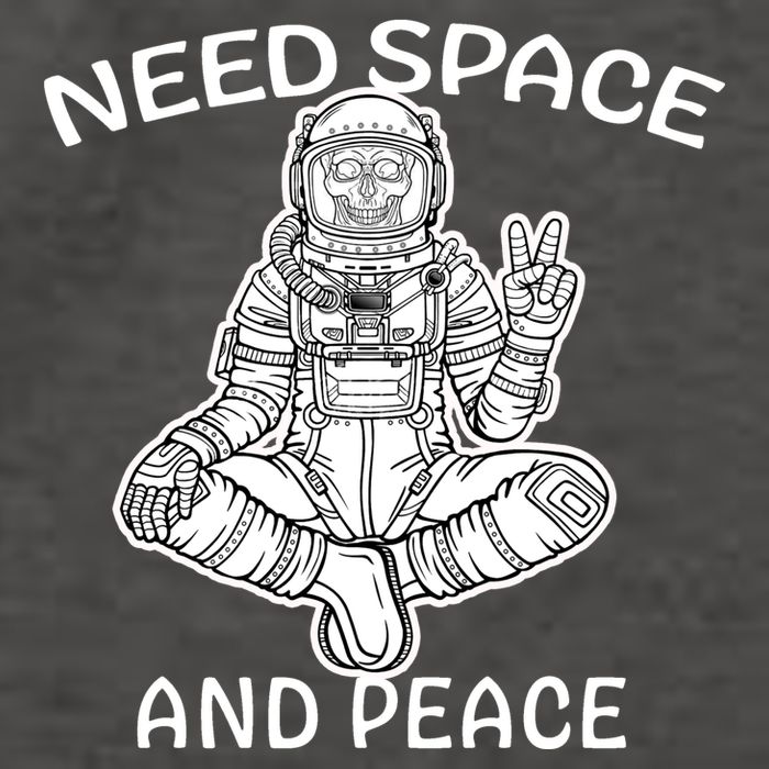 Astronaut Skeleton Need Space And Peace Vector Backpack