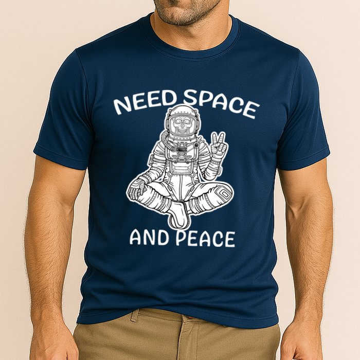 Astronaut Skeleton Need Space And Peace Performance Shirt
