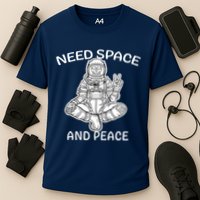 Astronaut Skeleton Need Space And Peace Performance Shirt