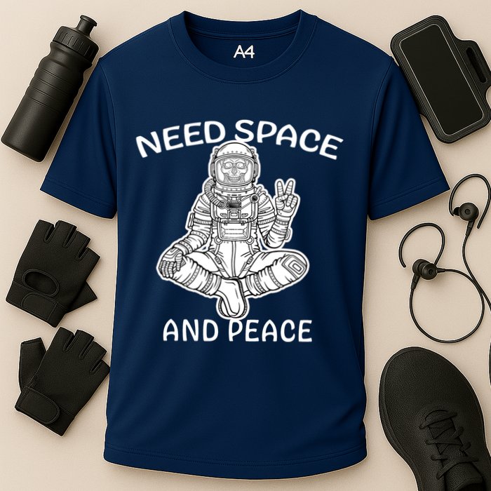 Astronaut Skeleton Need Space And Peace Performance Shirt
