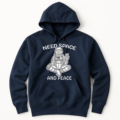 Astronaut Skeleton Need Space And Peace Hoodie