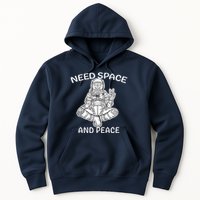 Astronaut Skeleton Need Space And Peace Hoodie