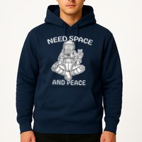 Astronaut Skeleton Need Space And Peace Hoodie