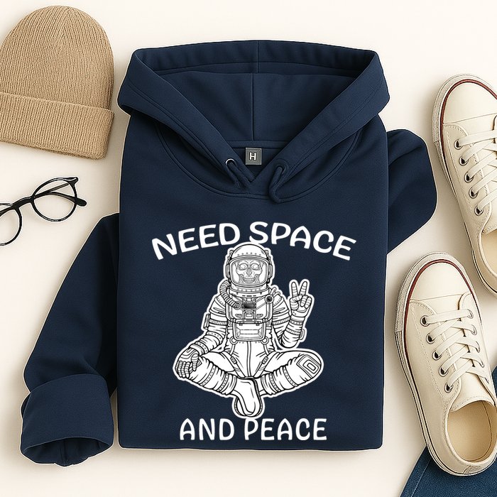 Astronaut Skeleton Need Space And Peace Hoodie