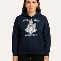 Astronaut Skeleton Need Space And Peace Hoodie