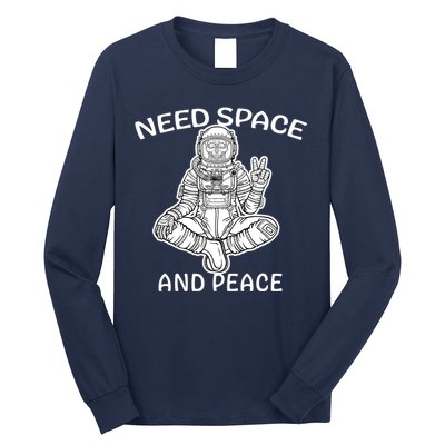 Astronaut Skeleton Need Space And Peace Long Sleeve Shirt