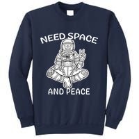 Astronaut Skeleton Need Space And Peace Sweatshirt