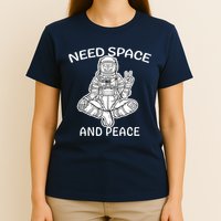 Astronaut Skeleton Need Space And Peace T-Shirt