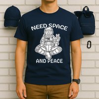 Astronaut Skeleton Need Space And Peace T-Shirt