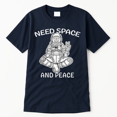 Astronaut Skeleton Need Space And Peace Tall T-Shirt