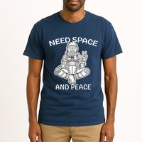 Astronaut Skeleton Need Space And Peace Tall T-Shirt