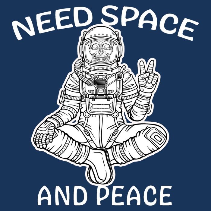 Astronaut Skeleton Need Space And Peace Sustainable Bucket Hat