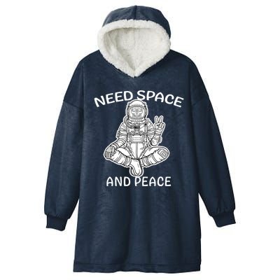 Astronaut Skeleton Need Space And Peace Hooded Wearable Blanket