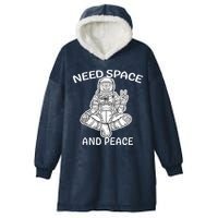 Astronaut Skeleton Need Space And Peace Hooded Wearable Blanket