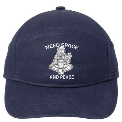 Astronaut Skeleton Need Space And Peace 7-Panel Snapback Hat