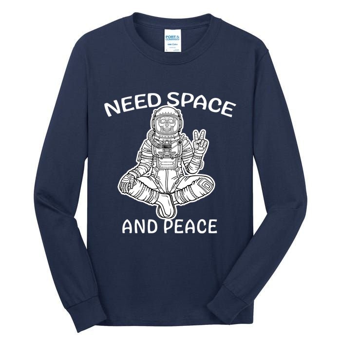 Astronaut Skeleton Need Space And Peace Tall Long Sleeve T-Shirt