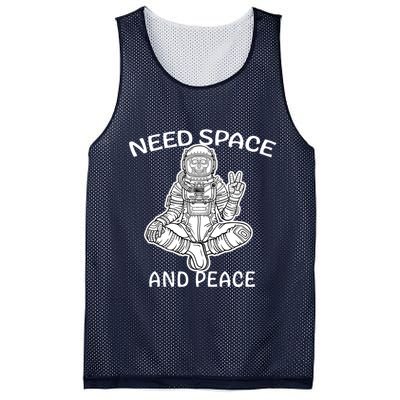Astronaut Skeleton Need Space And Peace Mesh Reversible Basketball Jersey Tank
