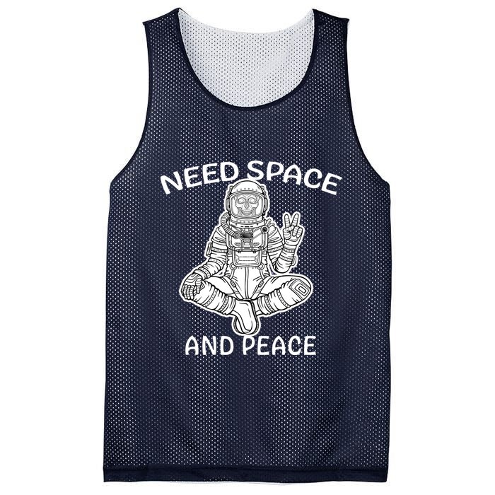 Astronaut Skeleton Need Space And Peace Mesh Reversible Basketball Jersey Tank