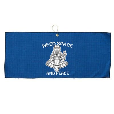 Astronaut Skeleton Need Space And Peace Large Microfiber Waffle Golf Towel