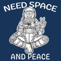 Astronaut Skeleton Need Space And Peace Poster