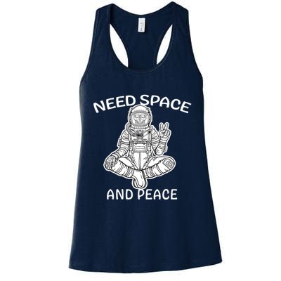 Astronaut Skeleton Need Space And Peace Womens Tank Top