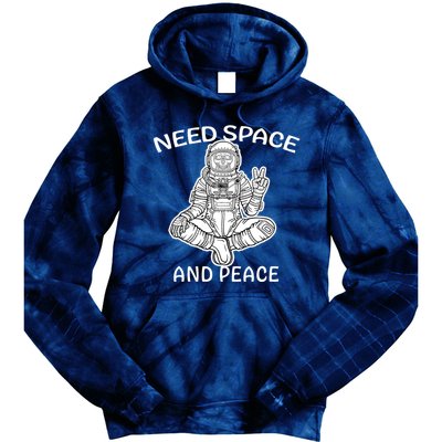 Astronaut Skeleton Need Space And Peace Tie Dye Hoodie