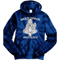 Astronaut Skeleton Need Space And Peace Tie Dye Hoodie