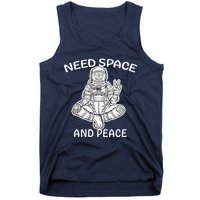 Astronaut Skeleton Need Space And Peace Tank Top