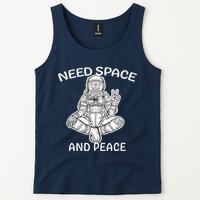 Astronaut Skeleton Need Space And Peace Tank Top