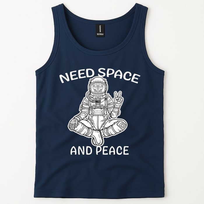 Astronaut Skeleton Need Space And Peace Tank Top
