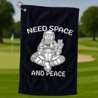 Astronaut Skeleton Need Space And Peace Golf Towel