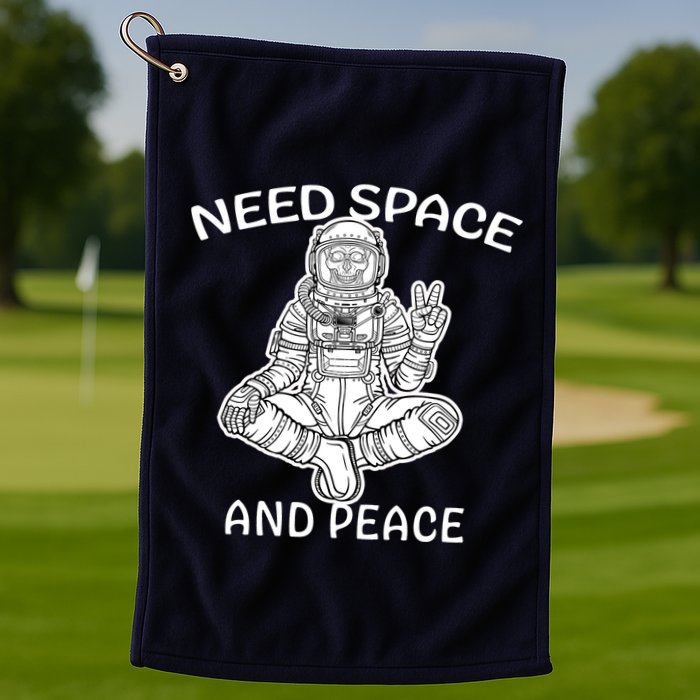 Astronaut Skeleton Need Space And Peace Golf Towel