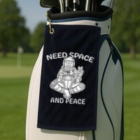 Astronaut Skeleton Need Space And Peace Golf Towel