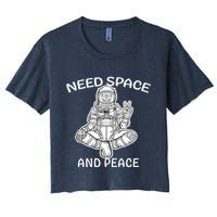 Astronaut Skeleton Need Space And Peace Crop Top