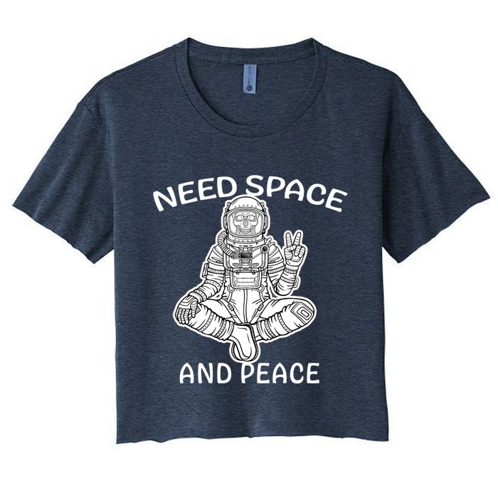 Astronaut Skeleton Need Space And Peace Crop Top