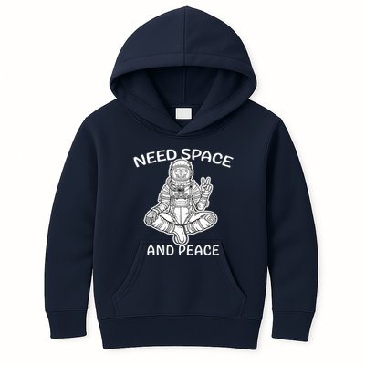 Astronaut Skeleton Need Space And Peace Kids Hoodie