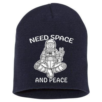 Astronaut Skeleton Need Space And Peace Short Acrylic Beanie