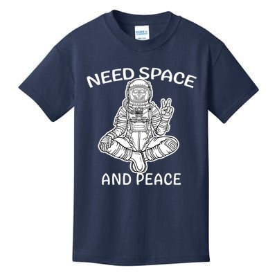 Astronaut Skeleton Need Space And Peace Kids T-Shirt